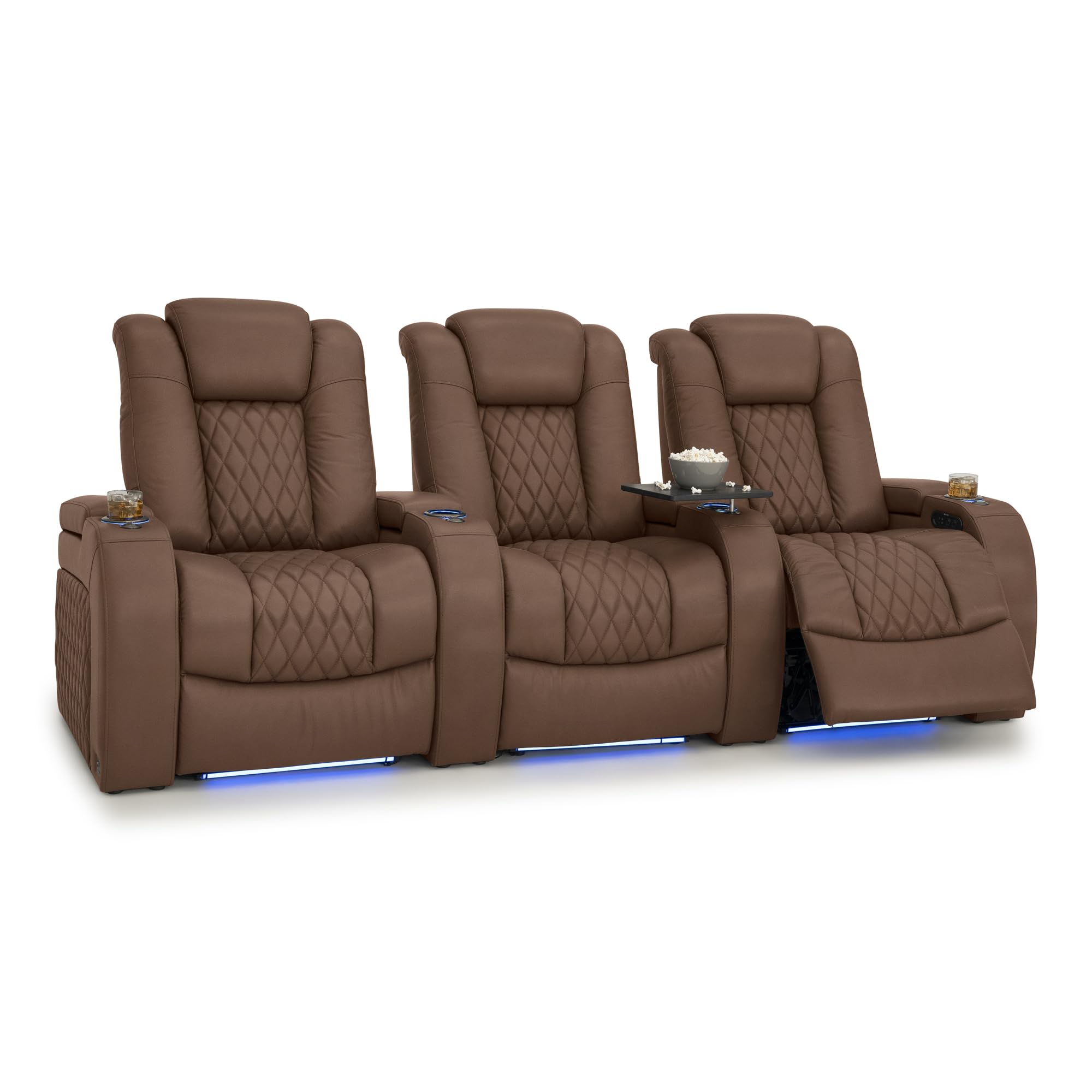 Seatcraft Diamante Home Theater Seating Tobacco Row of 3