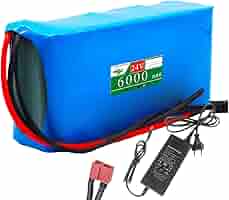 【大容量！】充電式リチウムイオンバッテリー24V 25,000mAh 電動自転車 Amazon.co.jp: リチウムイオンバッテリーパック 24V 6Ah 6S2P
