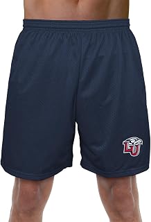 Collegiate Official NCAA Men's Athletic Mesh Lined Workout Gym Shorts 7" Inseam Primary Logo Collection