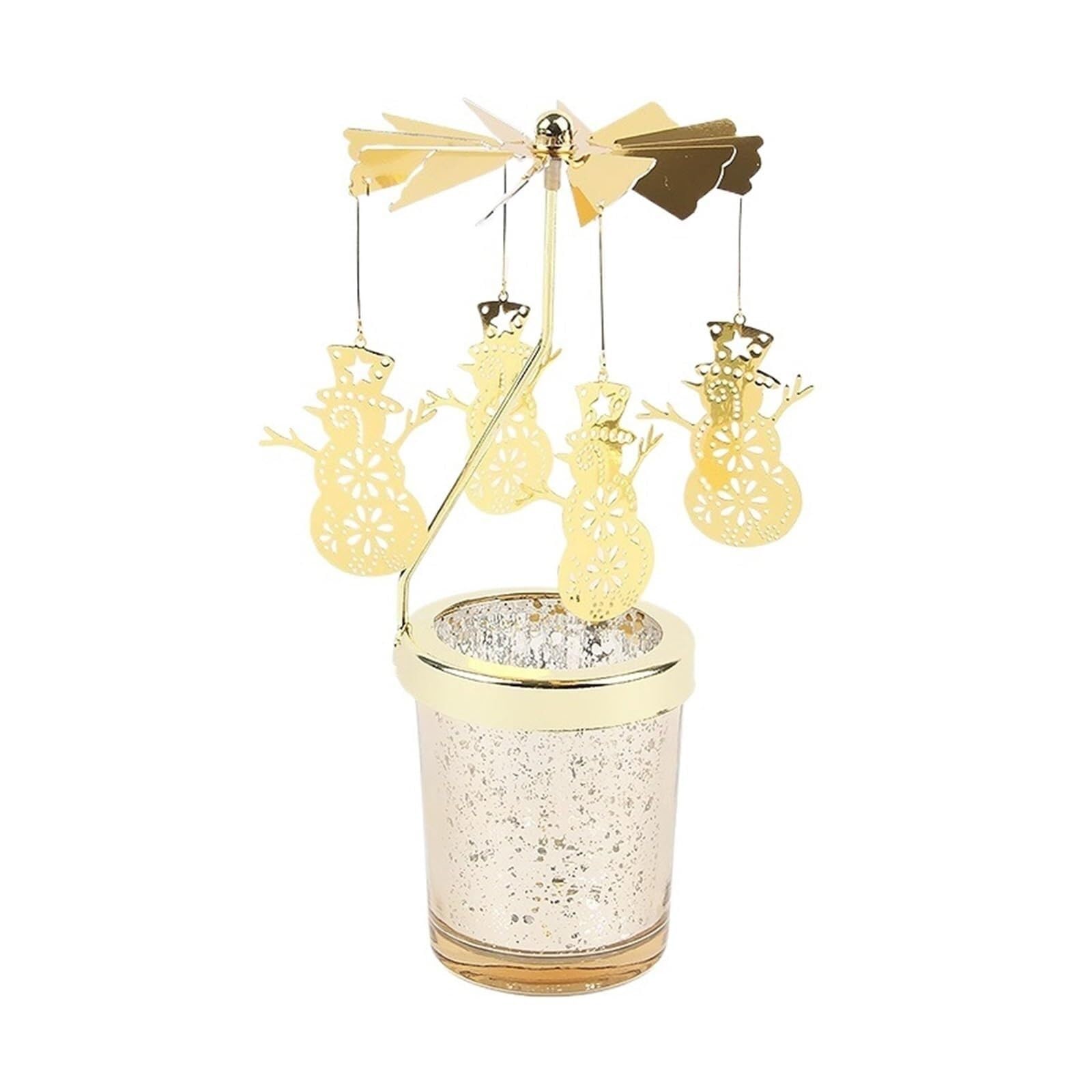Candle Holders Rotating Candle Stick Holder Gold Candlestick Home Decoration Romantic Valentine's Party Room Decor Carousel Stand(Style6)