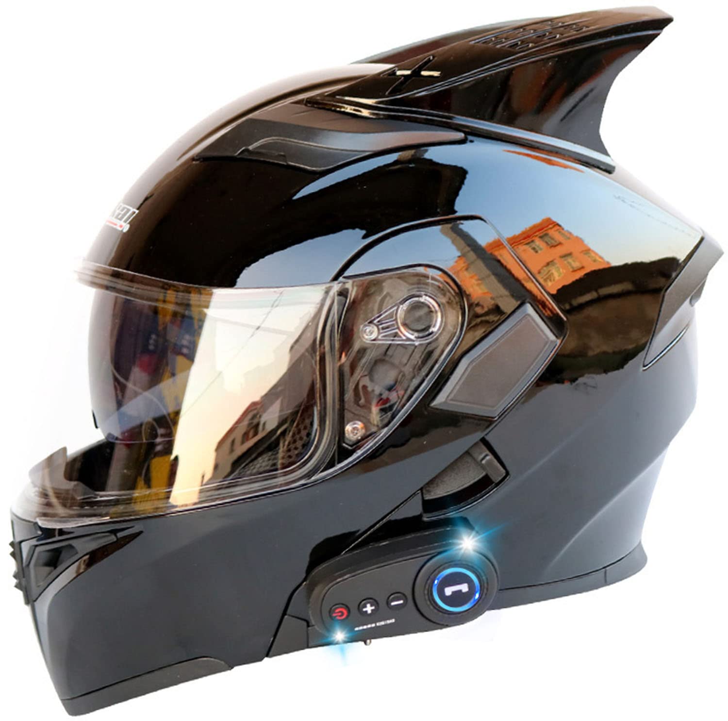 Full Face Flip Up Dual Visors Modular Helmets Motorbike Street Racing Crash Helmet For Adults Men Women Moped Street Racing DOT Approved Motocross Helmets(55-63cm