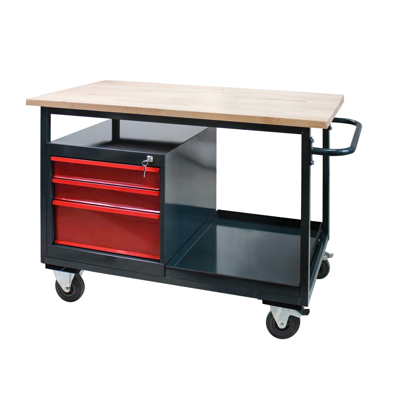 DEMA Tischwagen Arbeitswagen EKO 2" mit 3 Schubladen – Mobile Werkbank mit robustem Stahlrahmen und praktischen Rollen, ideal für Werkstatt und Garage