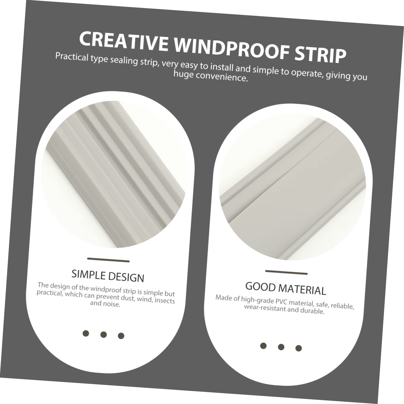 ULDIGI Door Bottom Seal Strip Windproof Soundproofing for Gaps Easy to Install Noise Blocker for Home Dorm Use Corrugated Design