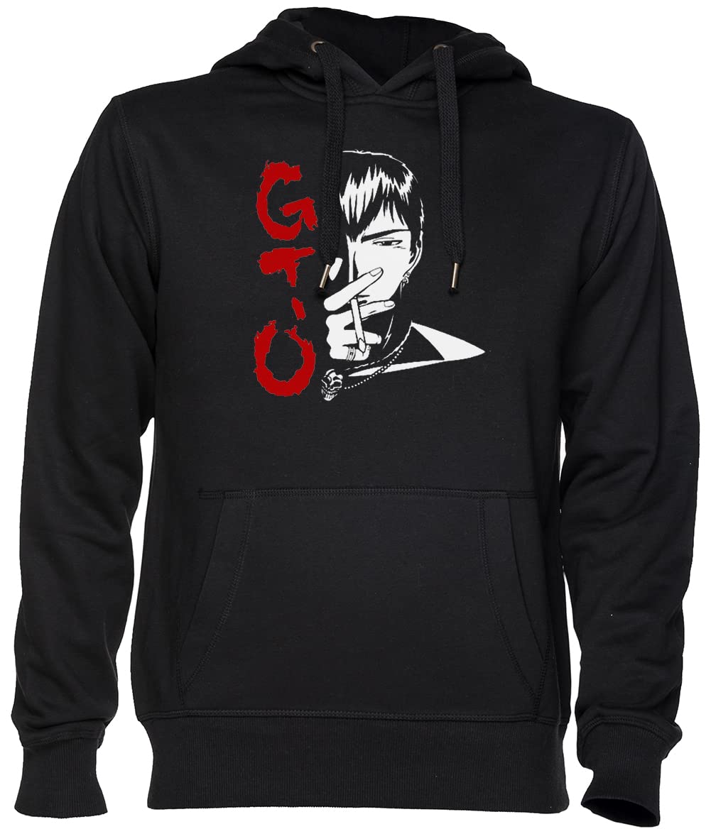 GTO; Onizuka Nero Felpa con Cappuccio Maglione Unisex Uomo Donna Black Unisex Hoodie