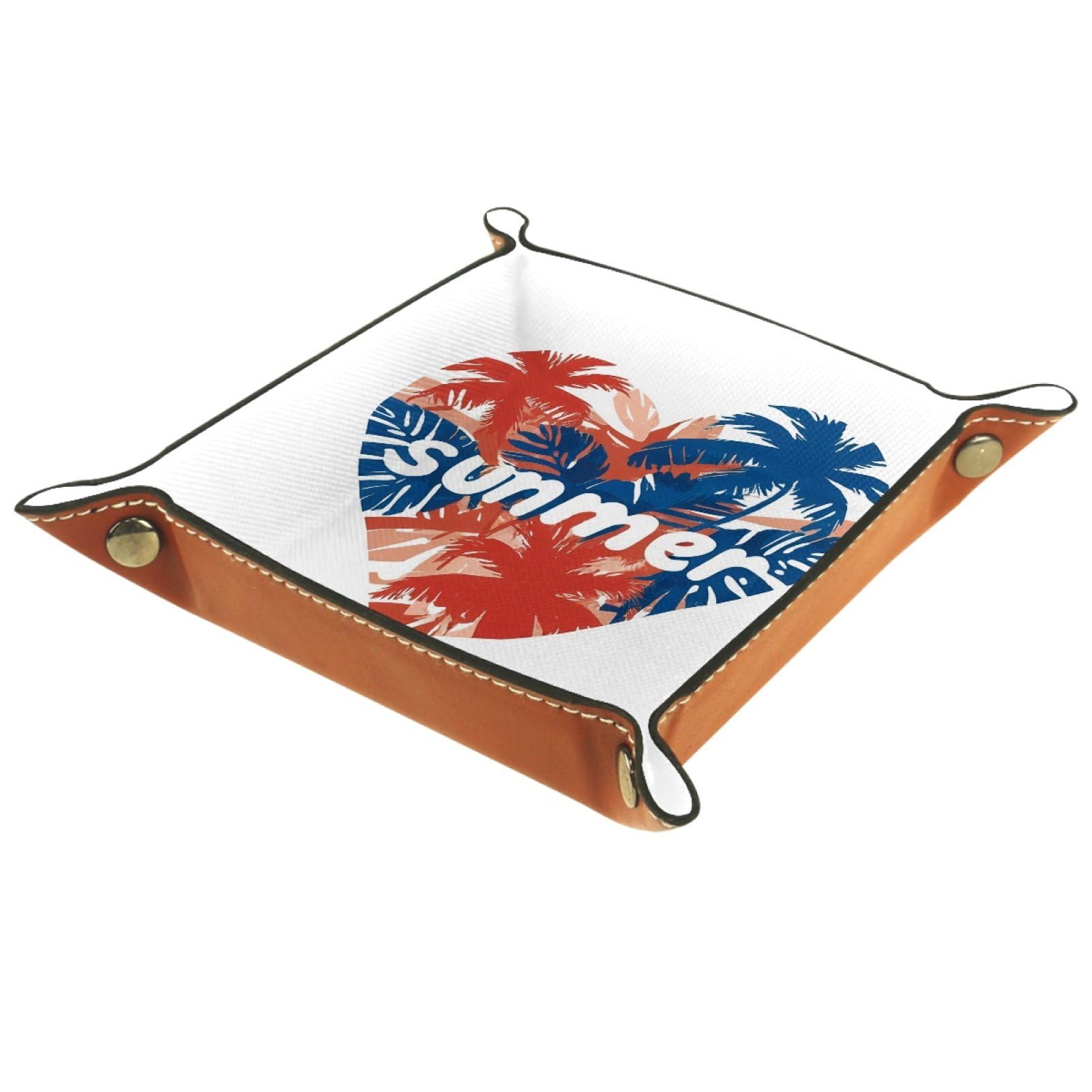 VAPOKF Summer Dice Tray, Folding Microfiber Leather Dice Holder for Dungeons and Dragons RPG Dice Gaming D&D and Other Table Games