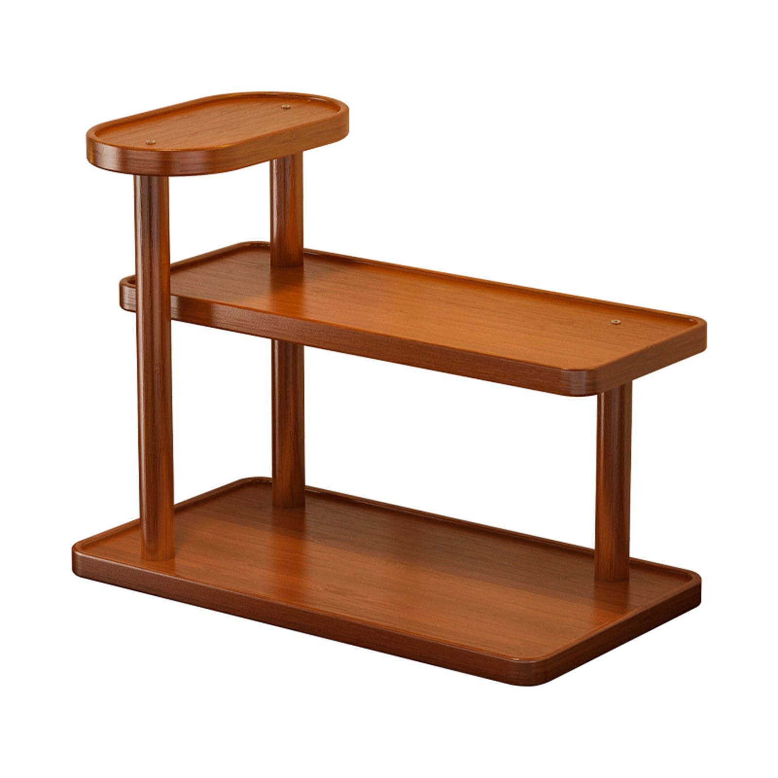 PANGBOER Sturdy Multiple Levels Wooden Shelf Organizers for Countertop Tabletop Organization Sturdy Multiple Levels Wooden Shelf Organizers
