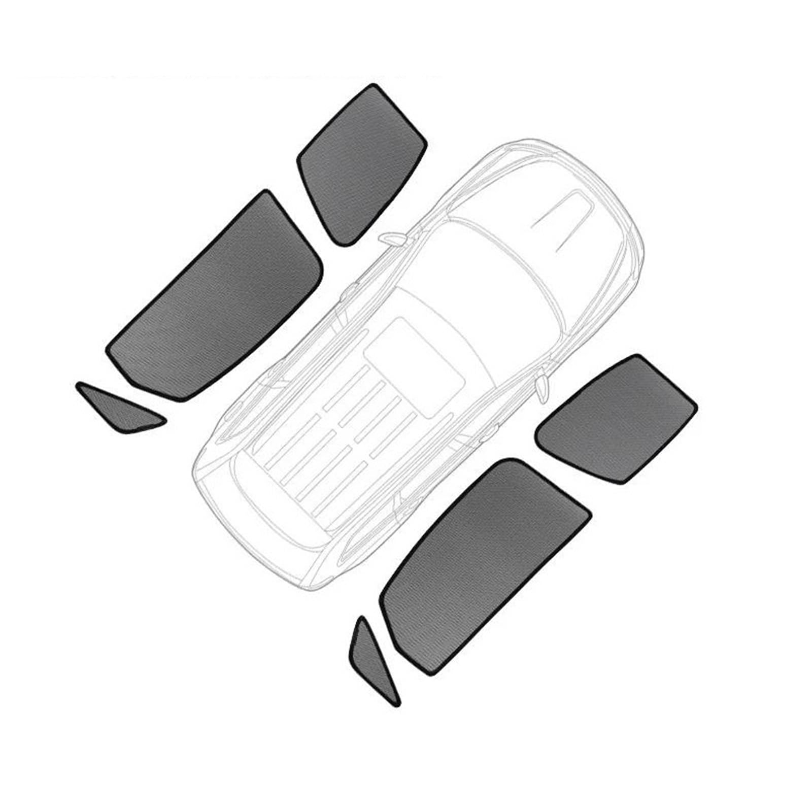 Aletta Parasole per Q7 4M 2015-2023 Parasole per Auto Parabrezza Anteriore Lunotto Posteriore Parasole per Finestrino Laterale Parasole dell’Auto(6PCs Side Windows4)