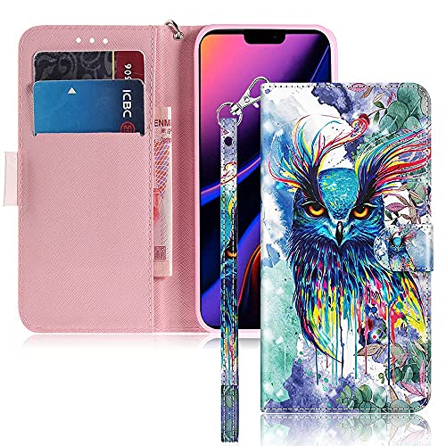 Image of EMAXELER Samsung Galaxy S10 Plus Case Cover 3D Full Stylish Case Colour Embossing Kickstand Credit Cards Slot PU Leather Flip Wallet with Stand for Samsung Galaxy S10 Plus YX 3D: Colored Owl