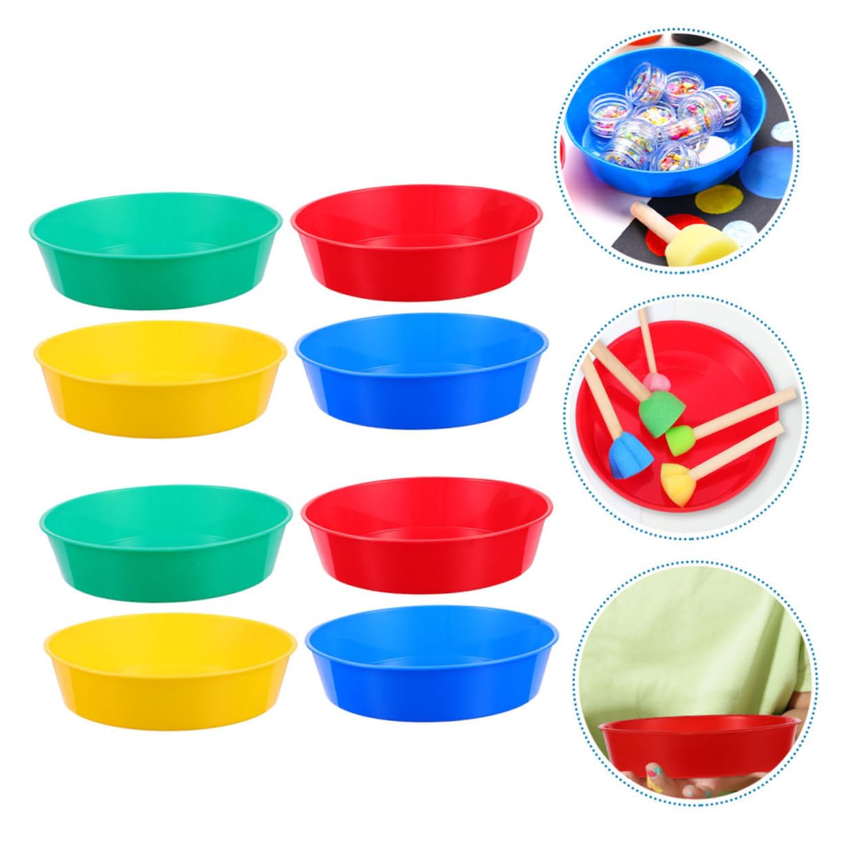 jojofuny 5 Sätze Seal Bausätze Farbmischpalette Pigmentmischplatten Kunstmalerei-Palette Praktische Mischschalen Palettenschüssel Mischtabletts Für Künstler Plastik 8 Stück * 5
