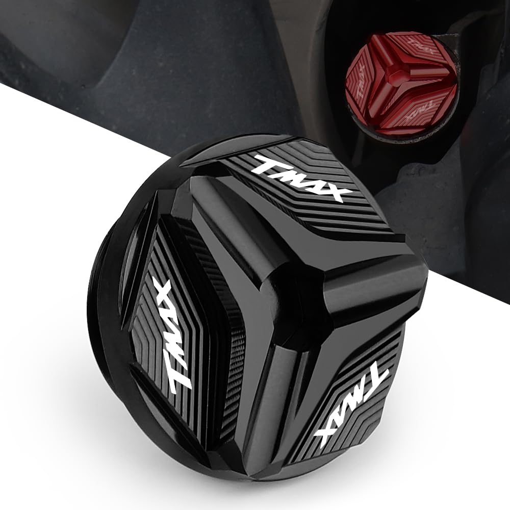 Moto Oil Drain Plug M20 x 2.5- Tappi per Bocchettoni Olio Rondella Viti con ring per Tmax530 2012-2019; Tmax500 2008-2011;Tmax560 2020-2024；TMAX 530 560 500(Nero)