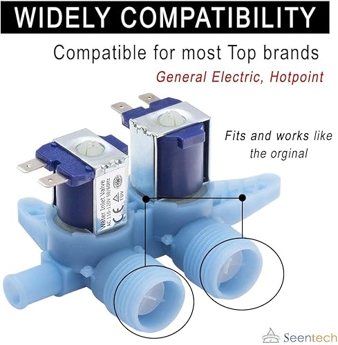 Miniatura 2 de WH13X10024 - Valor de entrada de agua para lavadora de Seentech – Compatible con lavadora General Electric Hotpoint – Reemplaza WH13X0086,