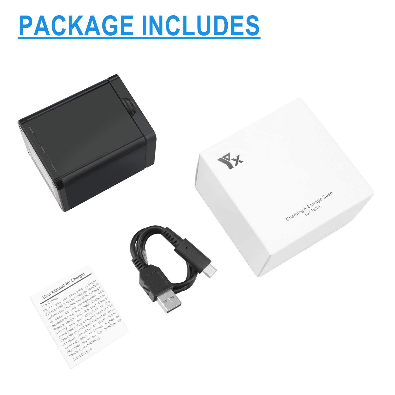 Cargador de batería para dron DJI Ryze Tello/Tello EDU, 3 en 1, múltiples accesorios de hub de carga rápida
