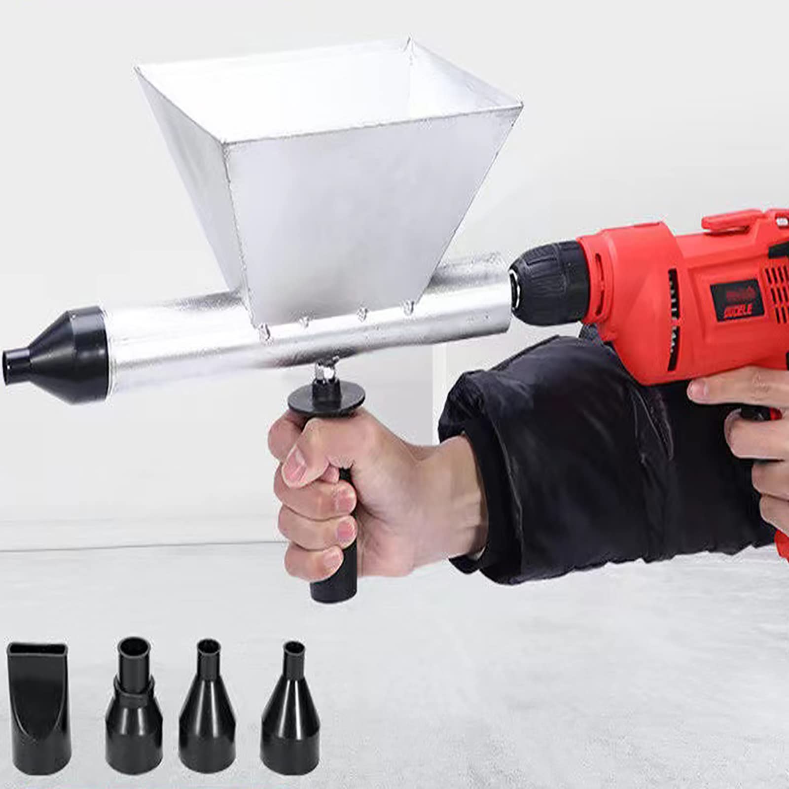 Pistola de lechada de mortero, máquina eléctrica de mano para lechada de cemento con 4 boquillas, pistolas de calafateo portátiles, herramienta de lechada de cemento, para ladrillos, paredes, pisos,