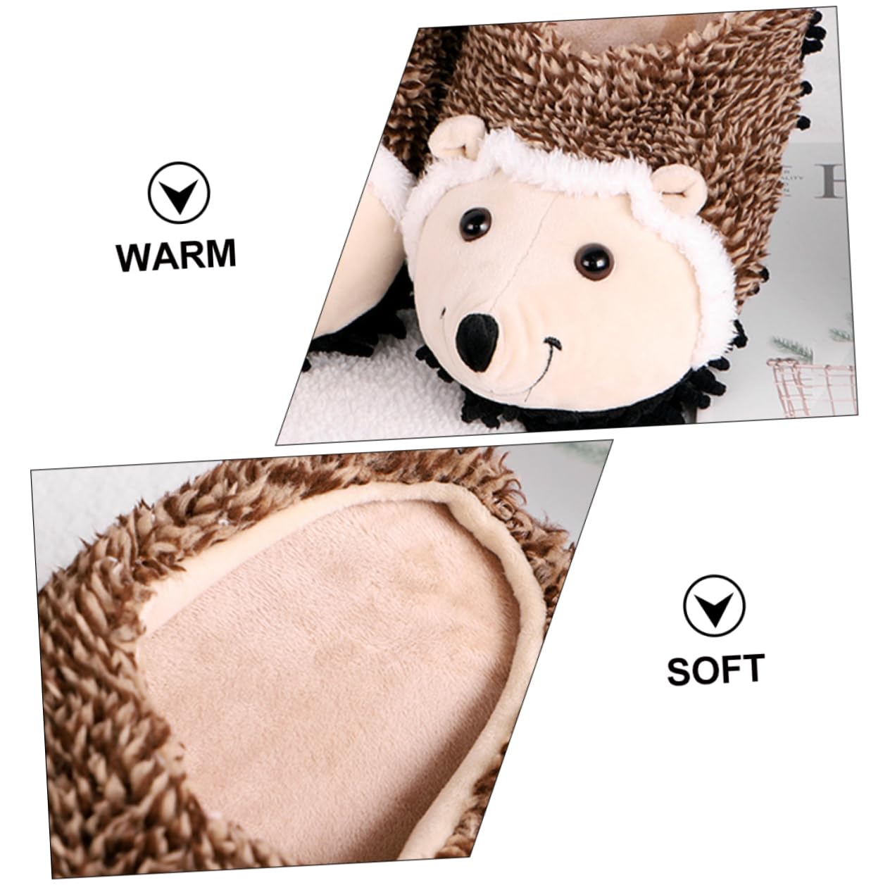 Healvian Pantuflas de erizo puerta zapaos mujer shoes de mujer zapatillas on zapatillas devalverde lindas pantuflas de animales zapatillas de dibujos animados felpa corta