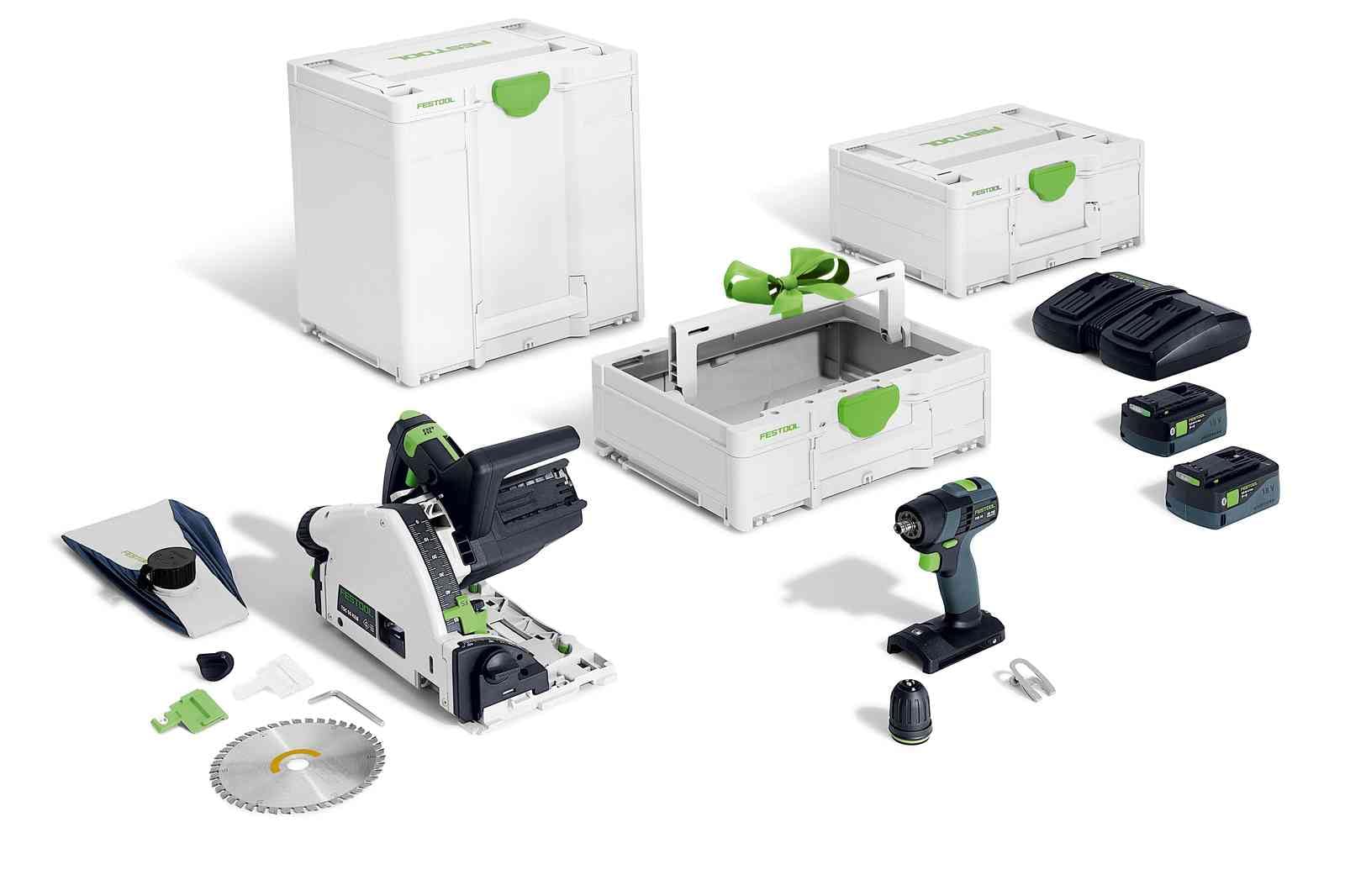 Festool Akku Bohrschrauber 18V + Akku Tauchsäge 18V Set + Zubehör und Systainer