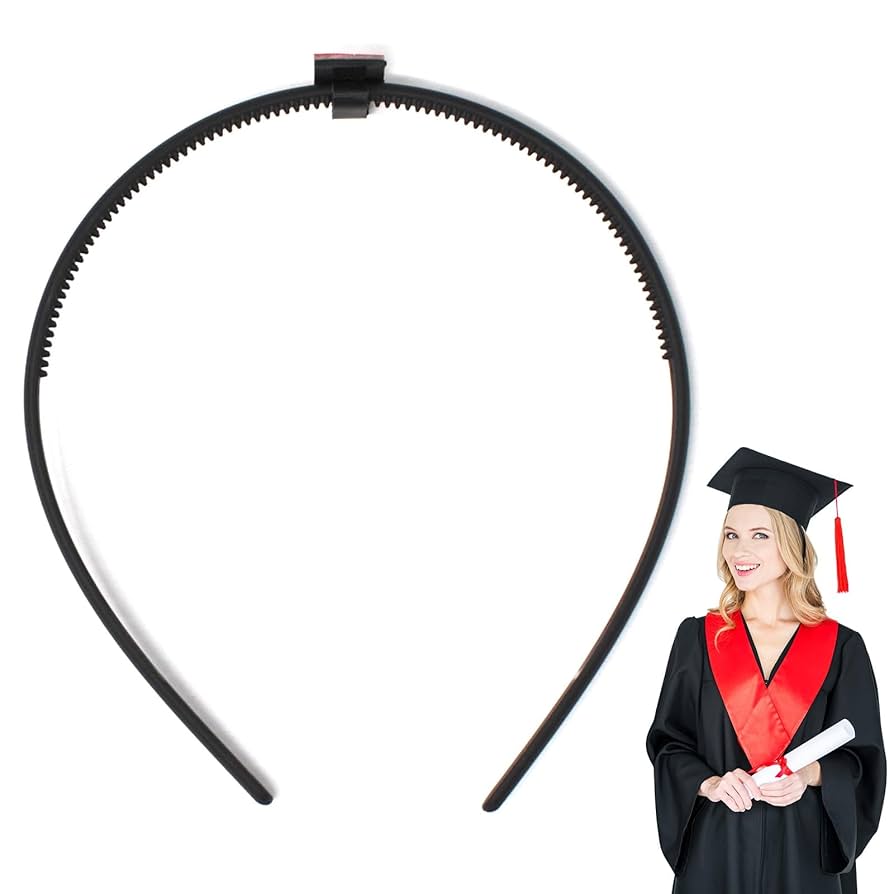 2 Pack Grad Cap Band, Graduation Cap Headband Secures Your Graduation