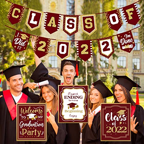 Party Greeting Graduation Party Decoration Set Congrats Grad Banner Class Of 2022 Sign Party Supplies Centerpieces Decorations For High School Party thumb #5