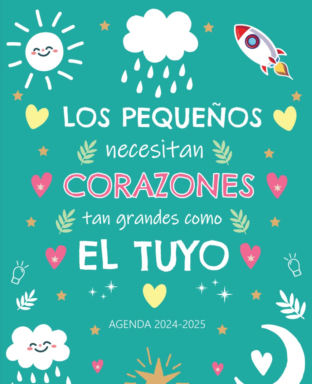 Agenda Maestra Regalo Fin de Año: Cuaderno del profesor | grande planificador semanal y mensual | 12 meses | regalo profesora infantil primaria guarderia | turquesa