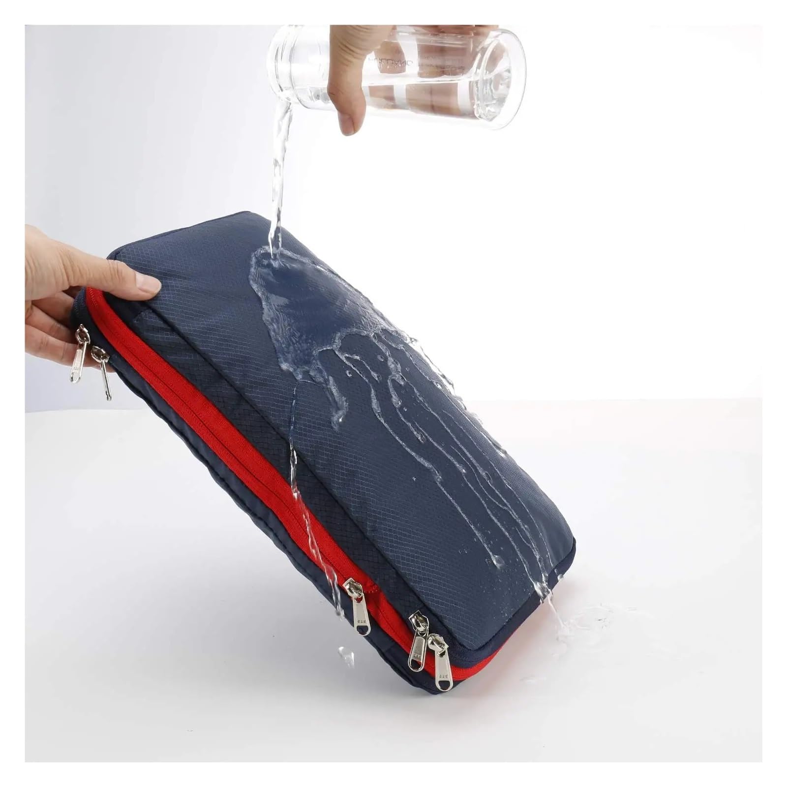 Packwürfel Nylon-Reisekompressions-Packwürfel, Doppellagig, Tragbar, Mit Reißverschluss, Wasserdichte Aufbewahrungstaschen For Kleidung, Schuhe, Koffer(3pcs set black)