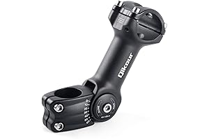 Adjustable Bike Stem for Enhanced Riding Comfort: 31.8mm (1-1/4") / 25.4mm (1")...