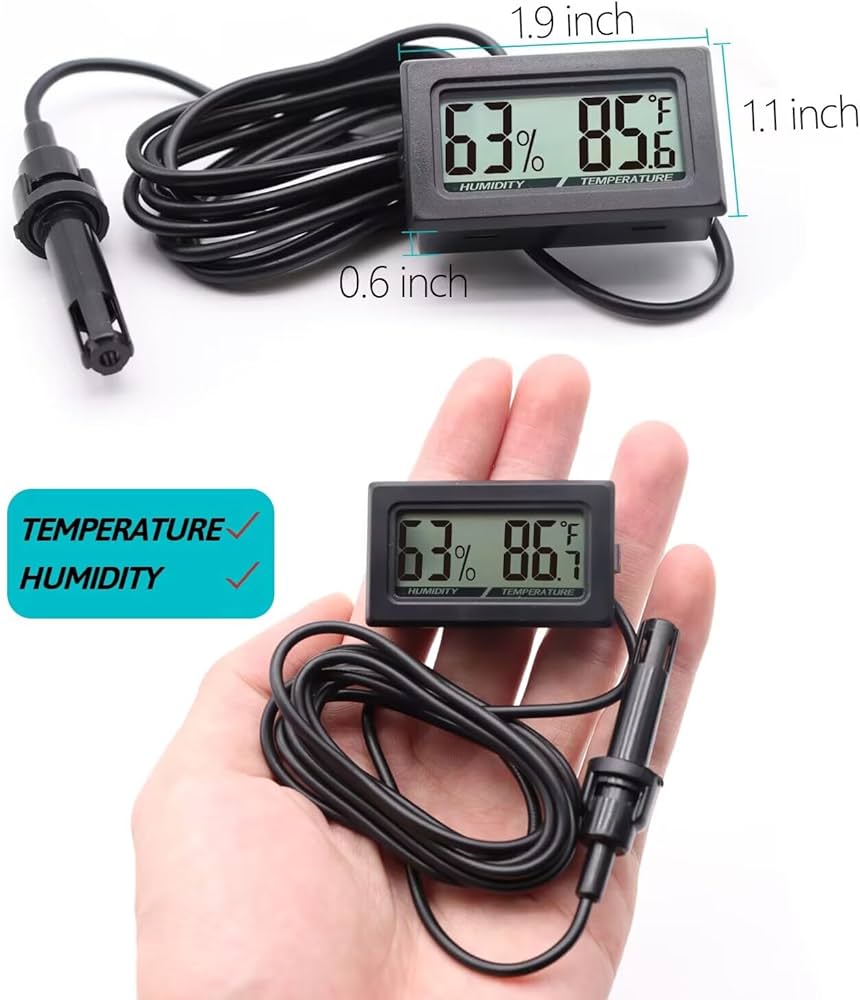 爬虫類用 温度計 Amazon.co.jp: 爬虫類用デジタルプローブ温度計湿度計 - 2イン1
