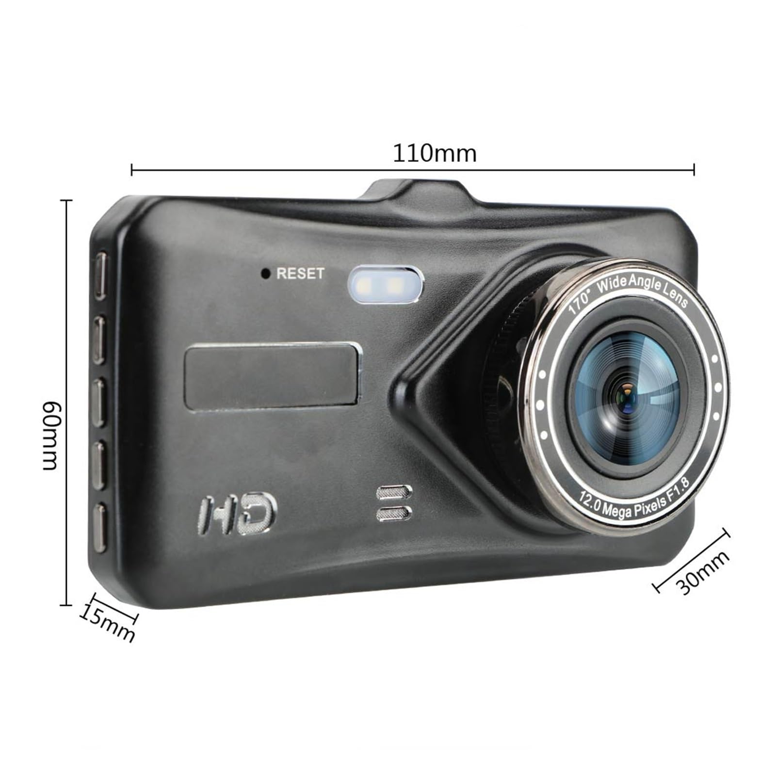 Przód kamery samochodowej HD 1080P kamera wideo z ekranem dotykowym podwójny obiektyw wideorejestrator samochodowy kamera na deskę rozdzielczą akcesoria samochodowe WDR Auto DashCam Łatwa instalacja (
