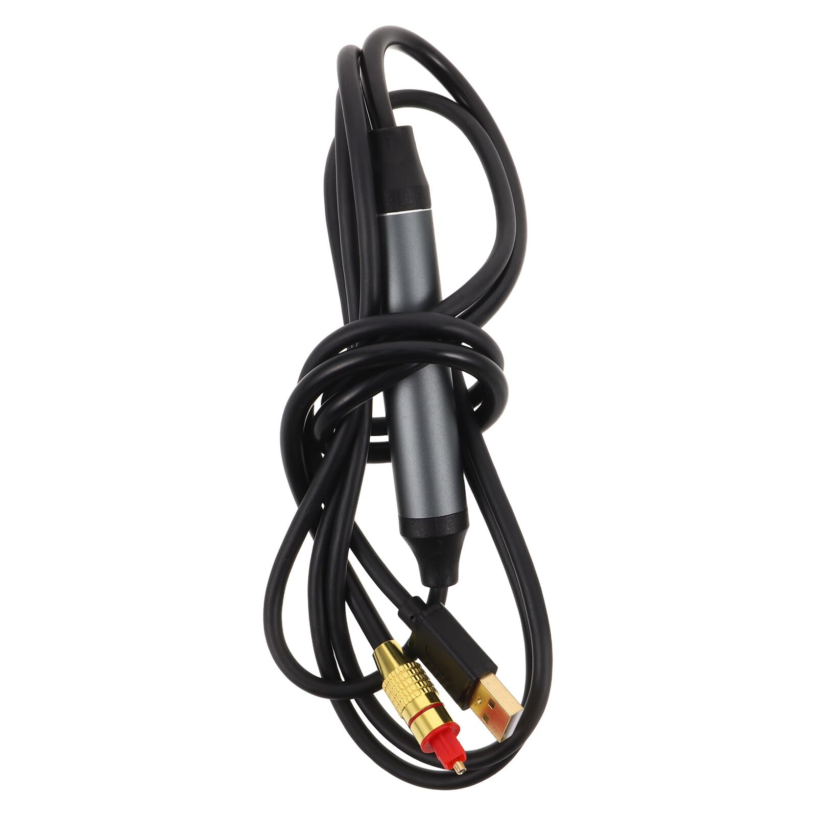 SECFOU Cavo Audio Ottico Digitale Nero in Plastico Convertitore Audio Portatile per Trasferimento Digitale e Hifi