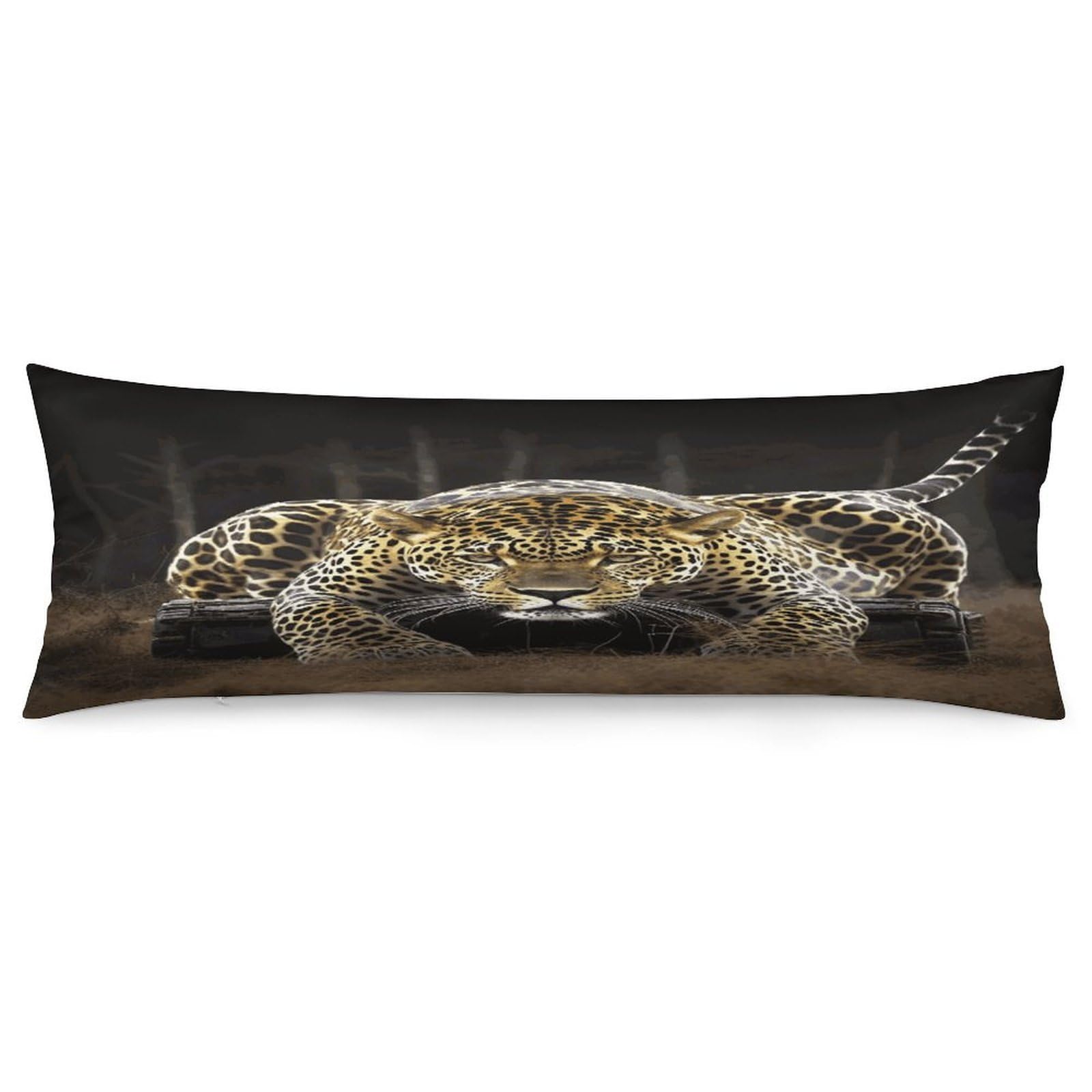 Leopard2 Body Pillow Cover Long Body Pillow Pillowcase with Hidden Zipper Ultra Soft Polyester Pillow Cases Breathable & Silky Long Pillows Case Cover 19x53 in