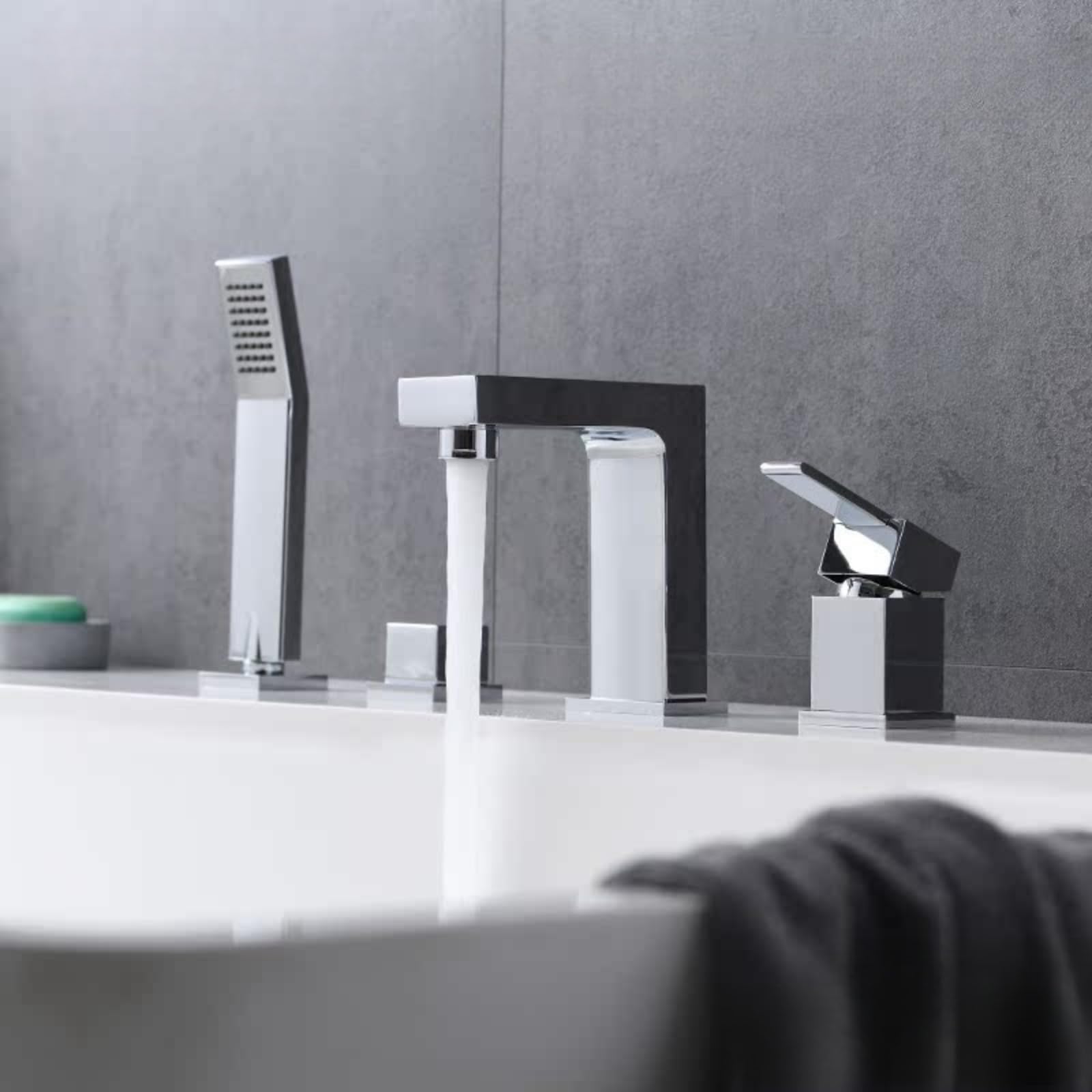 Mitigeur de baignoire et douche noir pour des moments de détente absolue dans votre bain sur gorge
