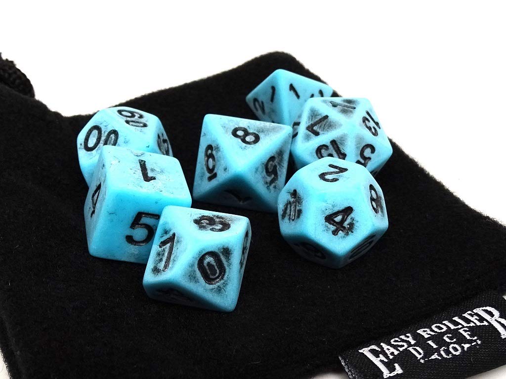 Ancient Topaz Dice Set | 7 Piece | Pristine Edition | Free Carrying Bag | Hand Checked Quality