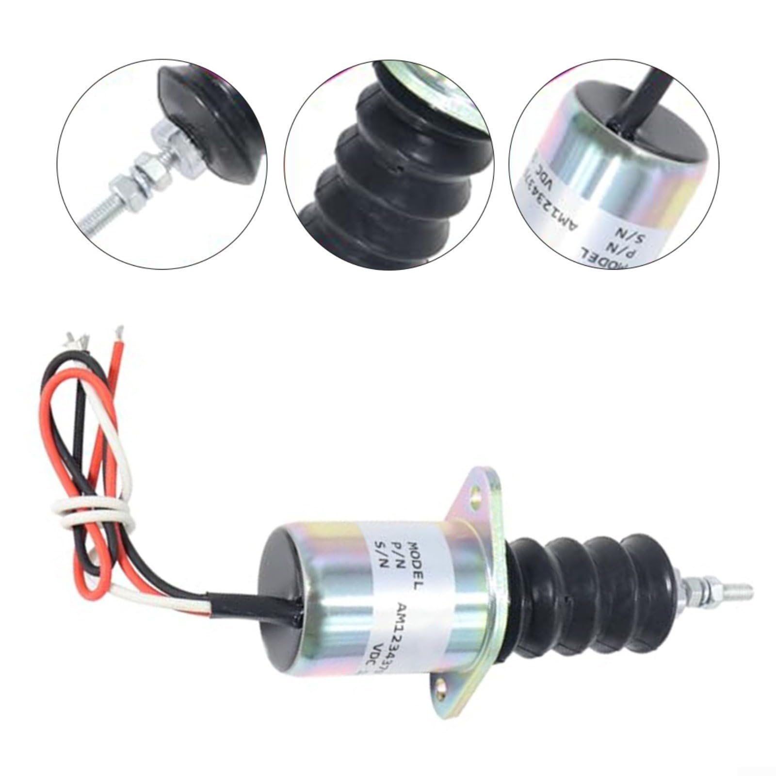 12 V zawór elektromagnetyczny gaśnica płomienia, zawór odcinający zamiennik do AM103337 AM124379 AM124377, kompatybilny z modelami traktorów 332 415 425 430 445, metal