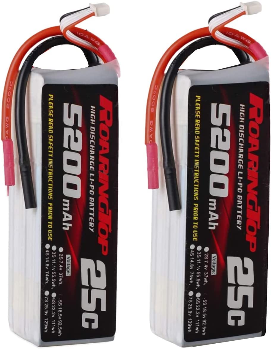 RoaringTop 5200mAh 5S 25C 18.5V RC Lipo Batterie Mit 4mm Bullet Wire (ohne Stecker) Für F3A Modellflugzeug