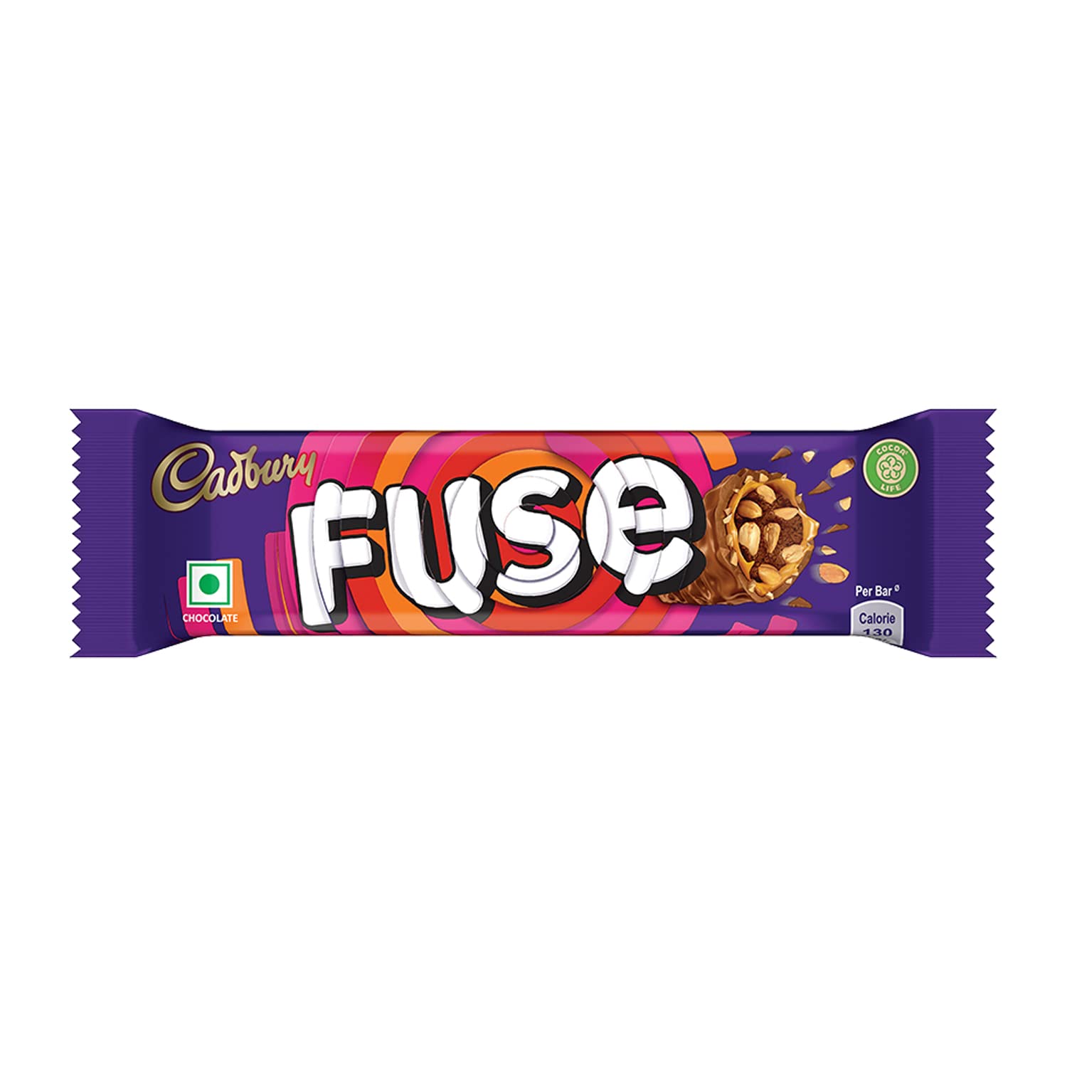 Cadbury Fuse Peanut & Caramel Filled Chocolate Bar 22g (Pack of 24), 528g