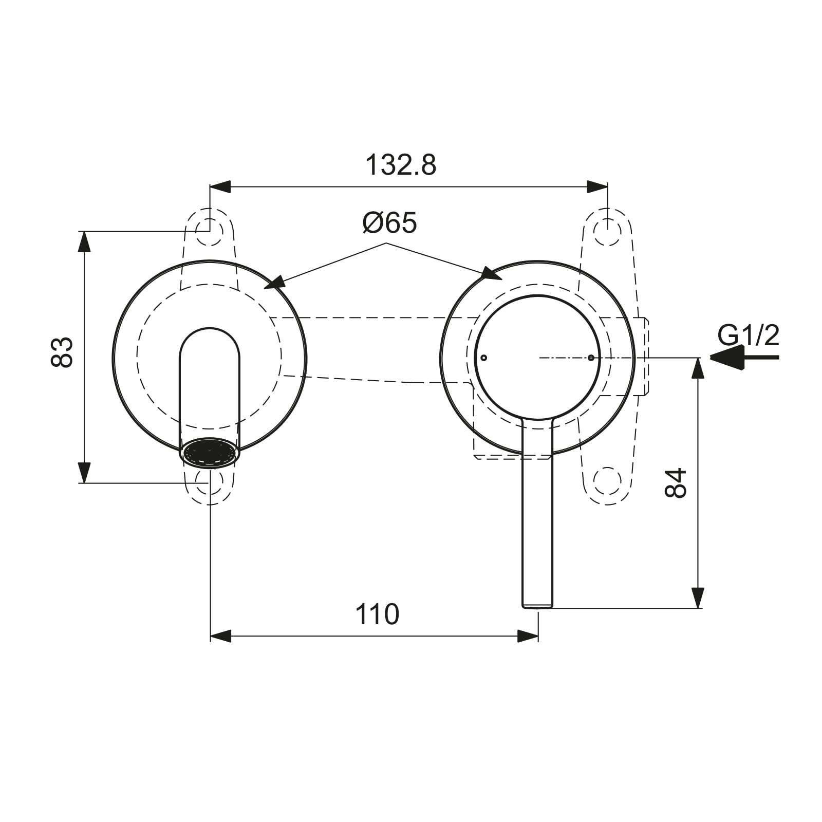 Ideal Standard Ceraline Nuovo eengreeps inbouw wastafelmengkraan chroom
