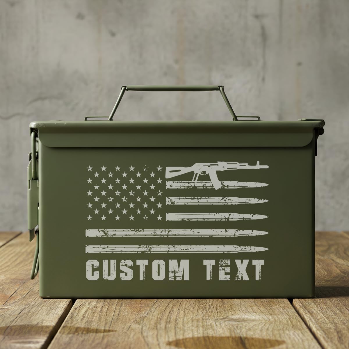 Ammo Box For Men Personalized - Custom Ammo Can 2 Size Options - Authentic Military Ammo Box,Birthday Gift For Dad And Husband, Produced in US