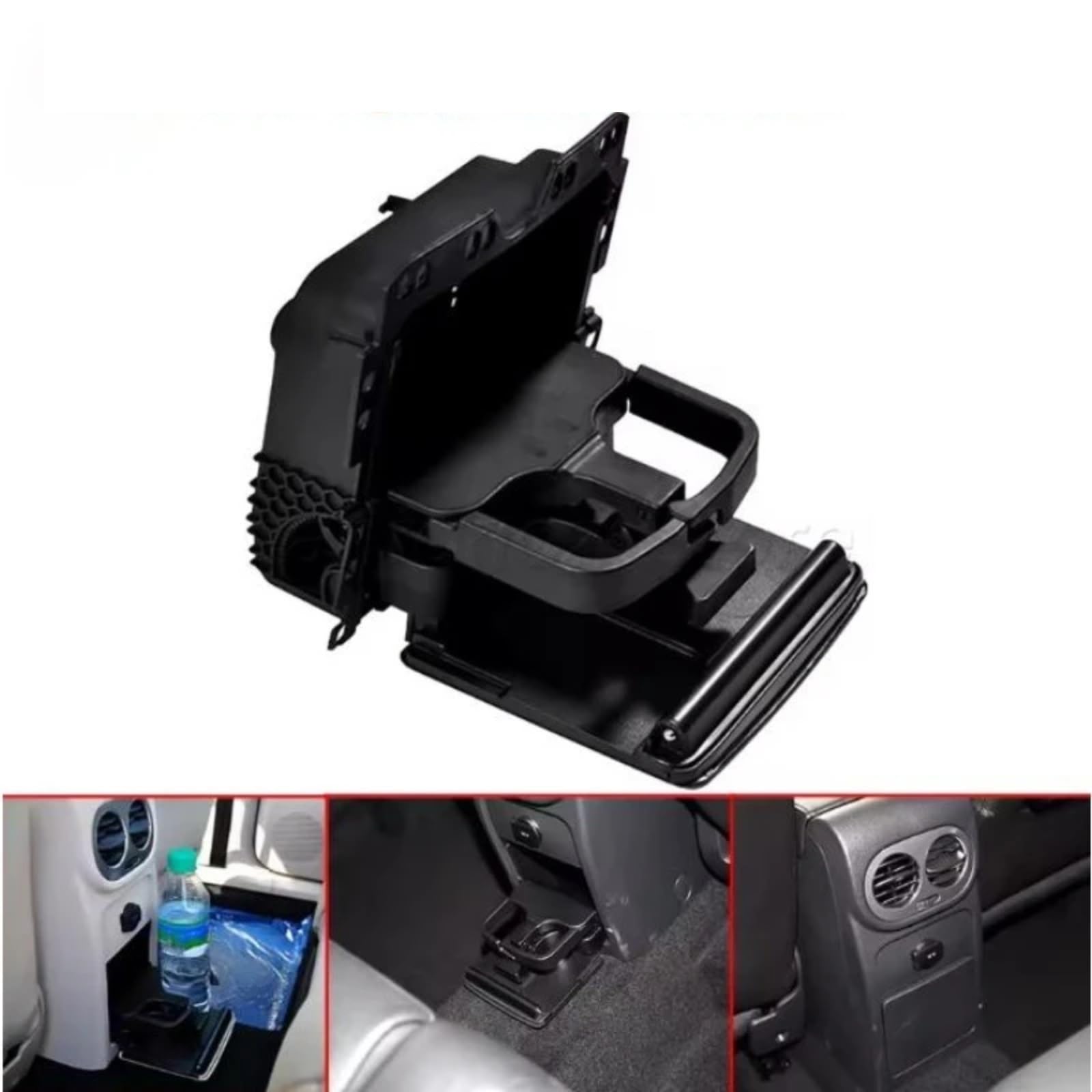Centrale Consolle Portabevande Vassoio Portaoggetti Per Inserto Portabevande Per Bracciolo Posteriore Per Auto Con Organizer 7N0862533 Compatibile Con Per Sharan Syncro Per 4Motion 2011-2016