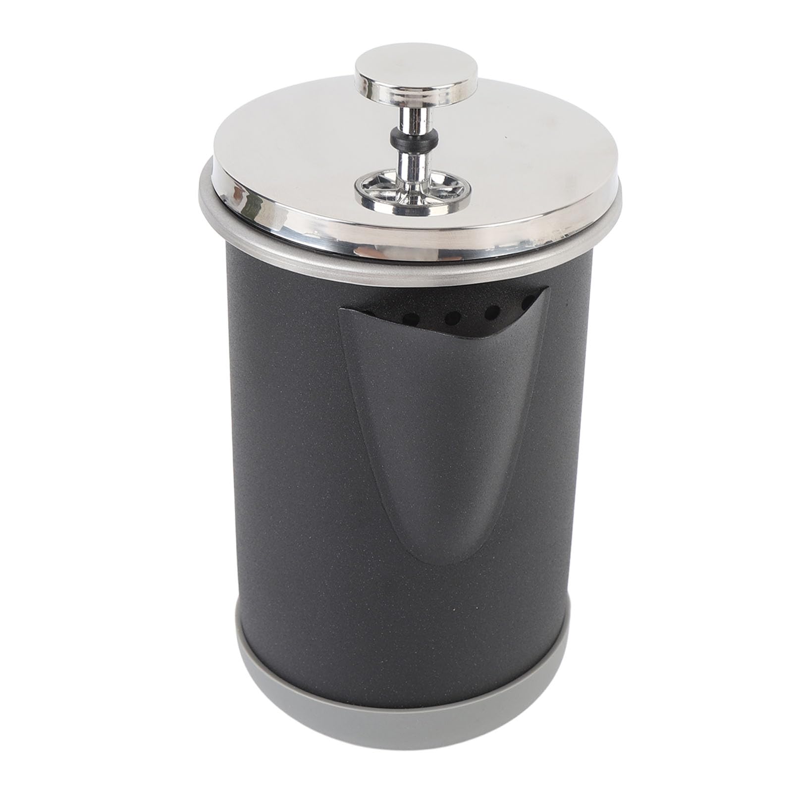 Tragbare French-Press-Kaffeemaschine aus Edelstahl, 1000 Ml, Leicht zu Reinigende Handgebrühte Kaffeepresse-Teekanne für Camping, Stilvolles Design für Getränkegenuss (BLACK)