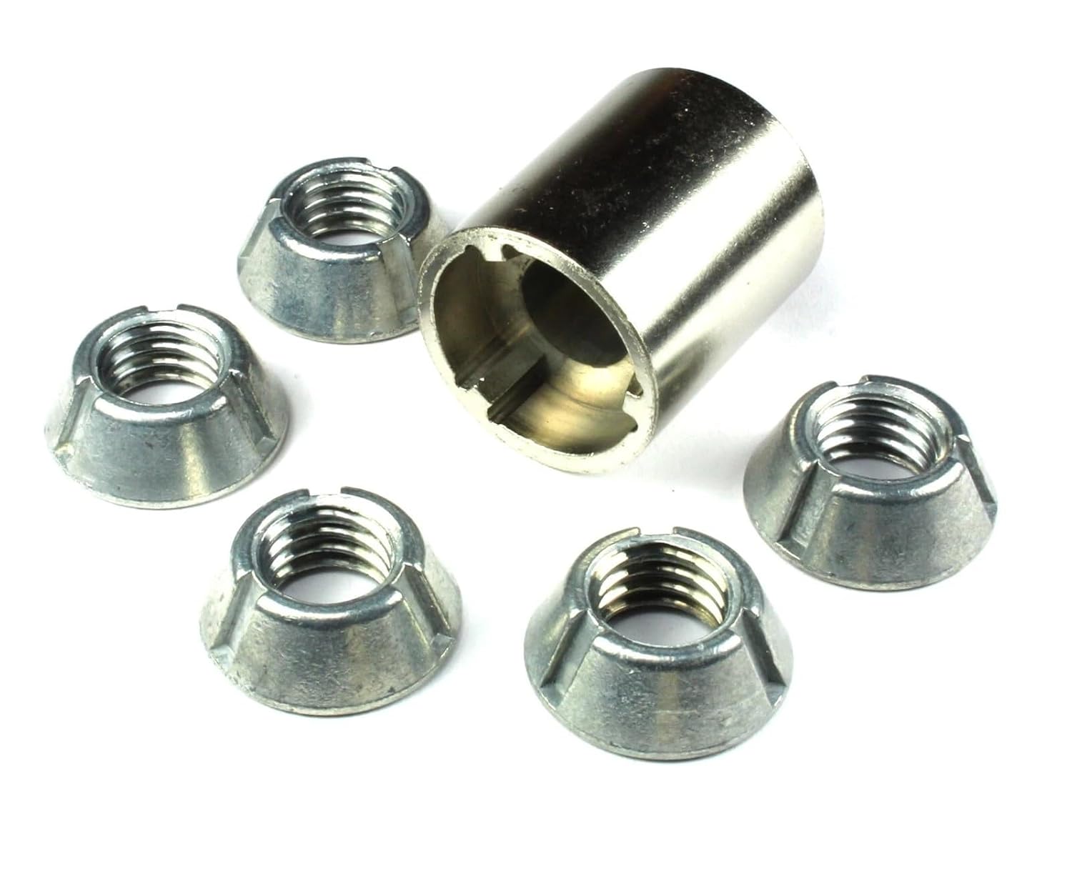 Installation Tool with 5pc 3/8-16 Tri-Groove Tamper Proof Security Nuts, Carbon Steel Socket, Zamak5 Material, #30, 430, LPF430 Tool Included