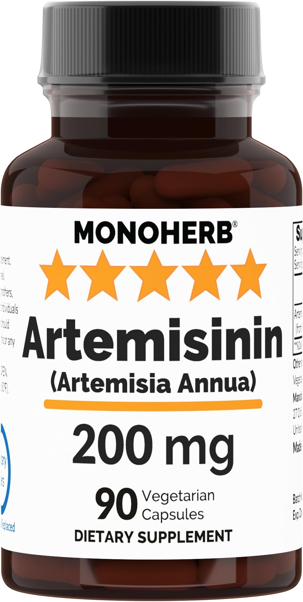 Artemisinin (Artemisia Annua) (from Sweet Wormwood) 200 mg 90 Capsules