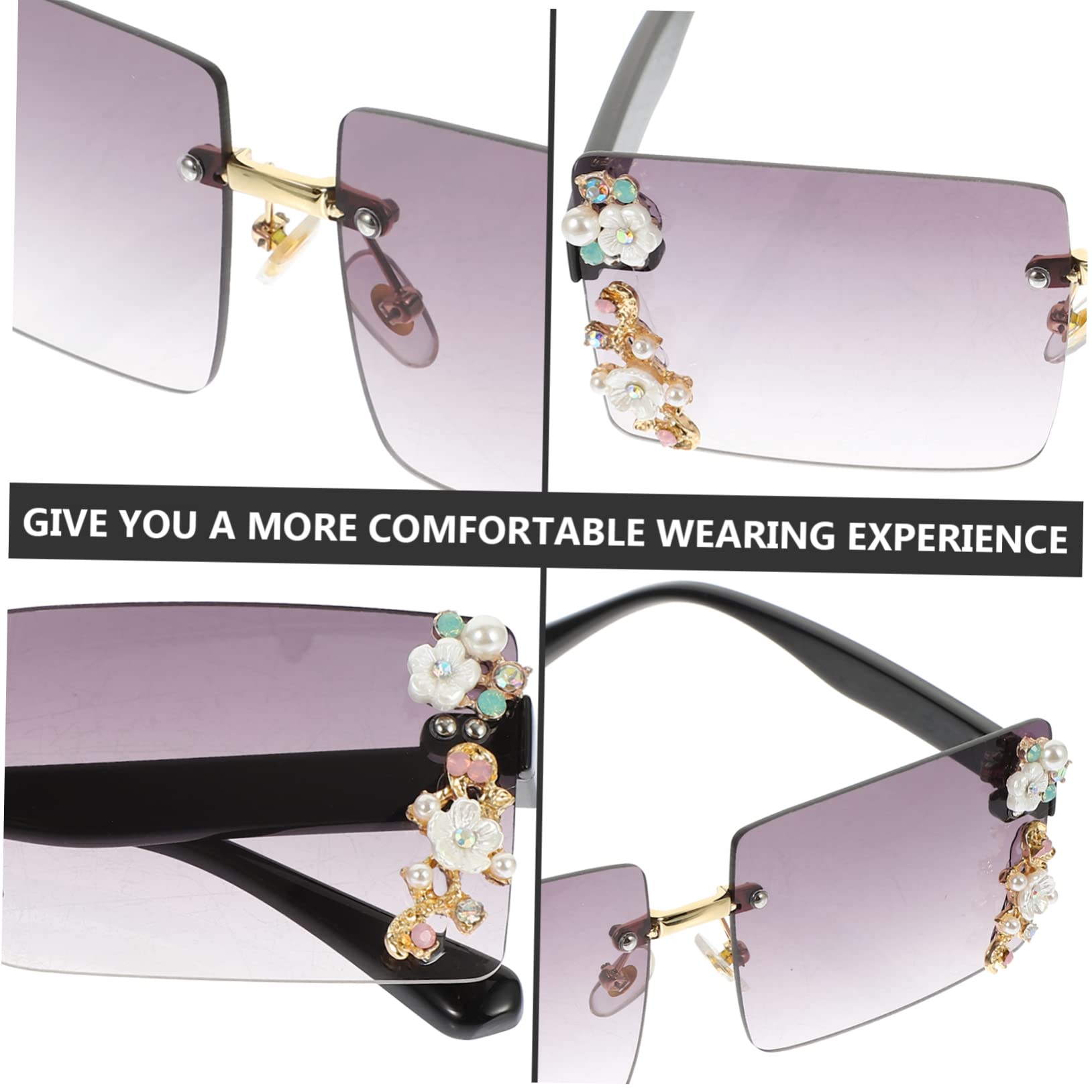 VALICLUD 5stücke Dekorative Sonnenbrille Mit Strass Für Damen Modisches Accessoire Für Partys Und Laufstege Mit Verlaufsglas Leicht Und Tragbar Uv-schutz Für Klare Sicht Im Sommer