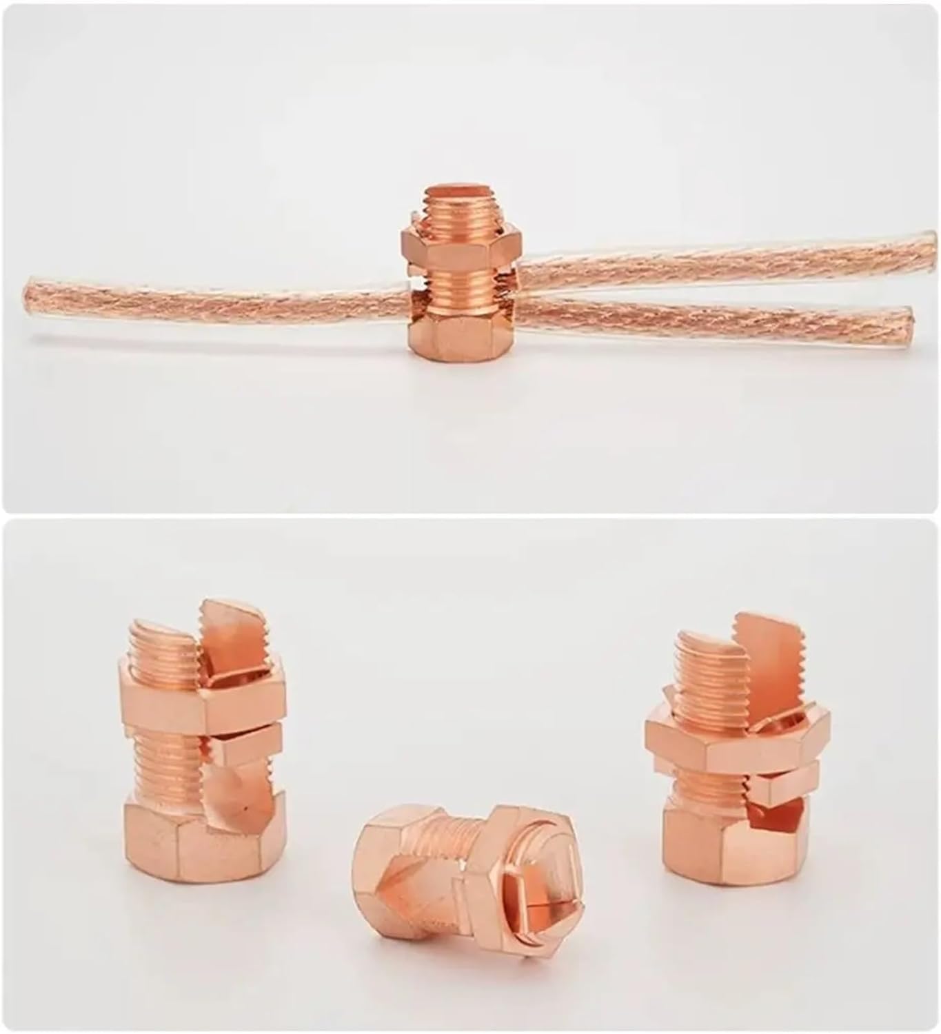 Split Bolt Wire Connector Electrical Equipment TJ Series Split Bolt Connector Sturdy Durable Copper Bolt Clamp Screw Terminal(TJ-90-120)