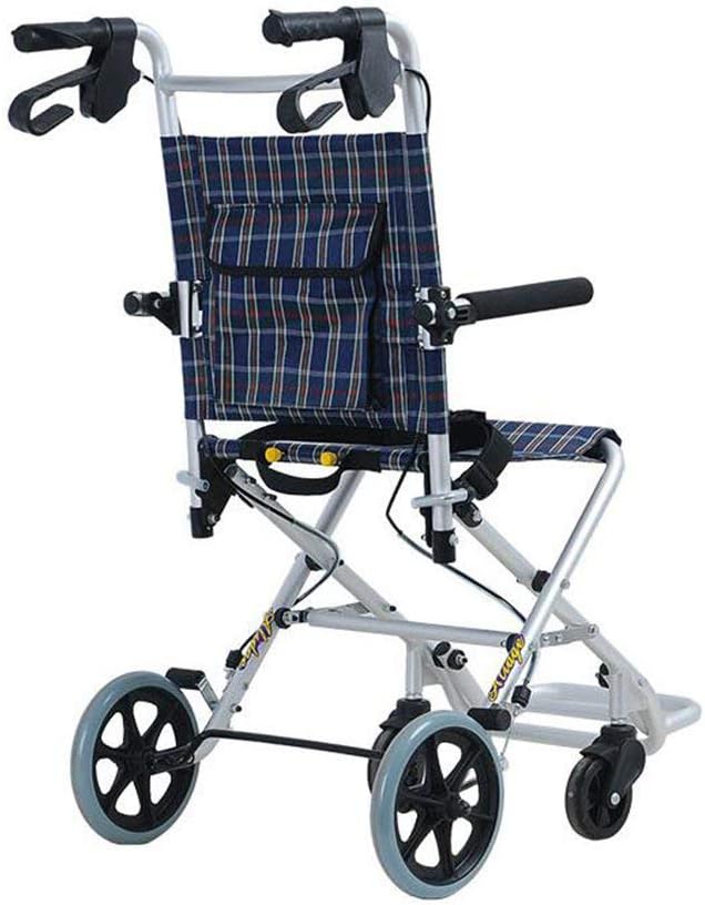 Old Casual Shopping Cart,4 Round Revolving Shopping Trolley,Folding Large Wheel Portable Push Chair Can Be in The Shopping Basket,Firm and Stable