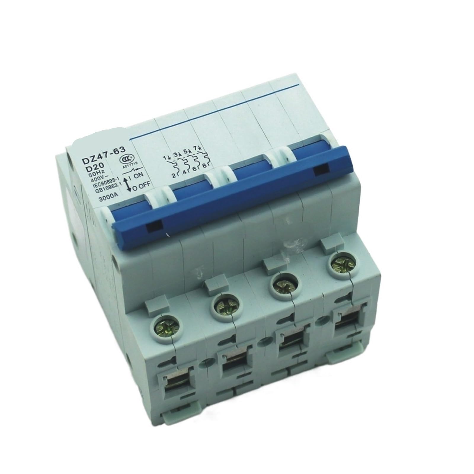 Disjoncteur 4P 20A type C pour sécuriser une pompe à chaleur 415V