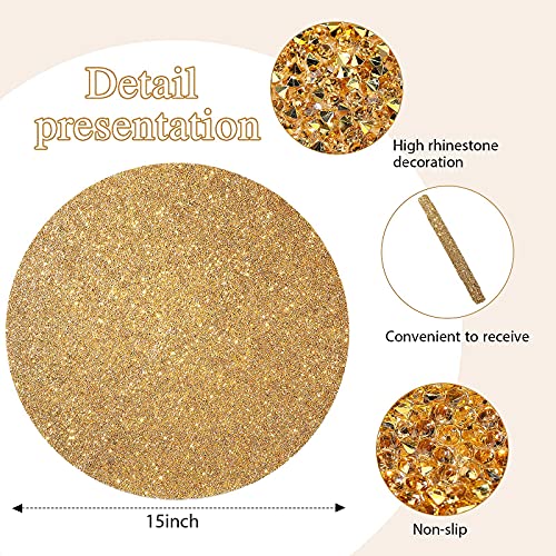 Set de table rond doré strass pour protéger votre table et sublimer vos repas - 5