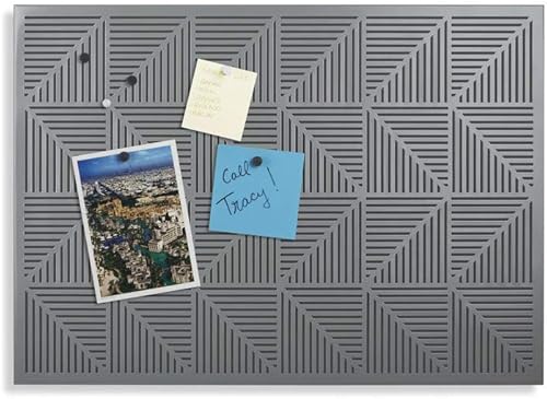 Miniatura 2 de Umbra Bulletboard - Boletín de pared para pared magnético tablero de mensajes 21 pulgadas de profundidad carbón