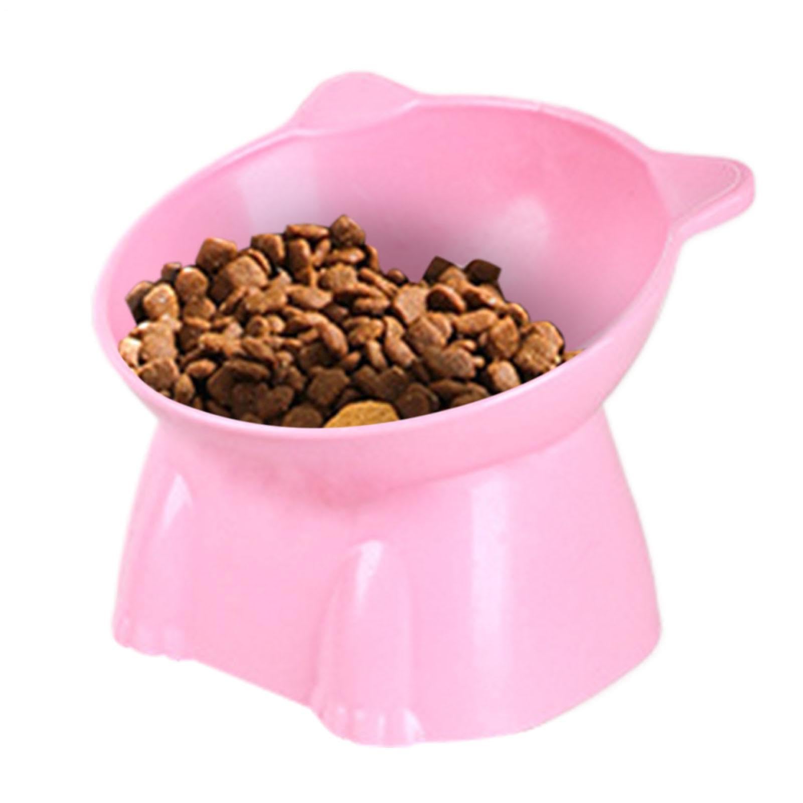 Elevated Cat Bowl - 13x10cm Ceramic Pet Dish, Raised Feeding Station, Non-Slip Anti-Vomiting Design, Tall Food Water Bowls Set | Ergonomic Stress Free For Preventing Neck Whisker Fatigue Indoor