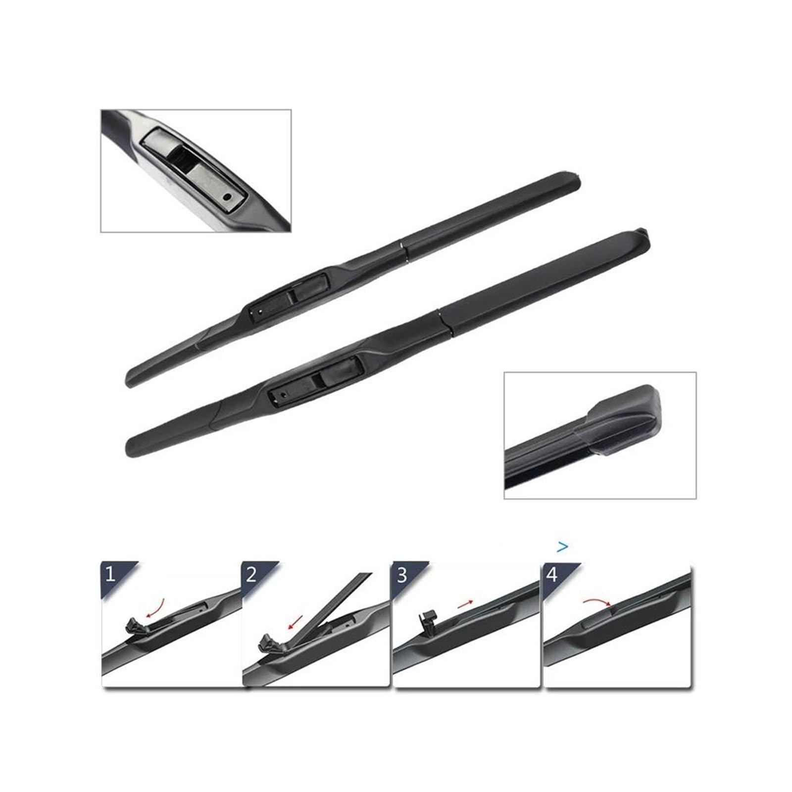 Escobillas Limpiaparabrisa Para Para Qashqai J10 2006-2013 Escobilla Limpiaparabrisas Delantera Coche Limpiaparabrisas Automático Ventana Delantera 24"+16"