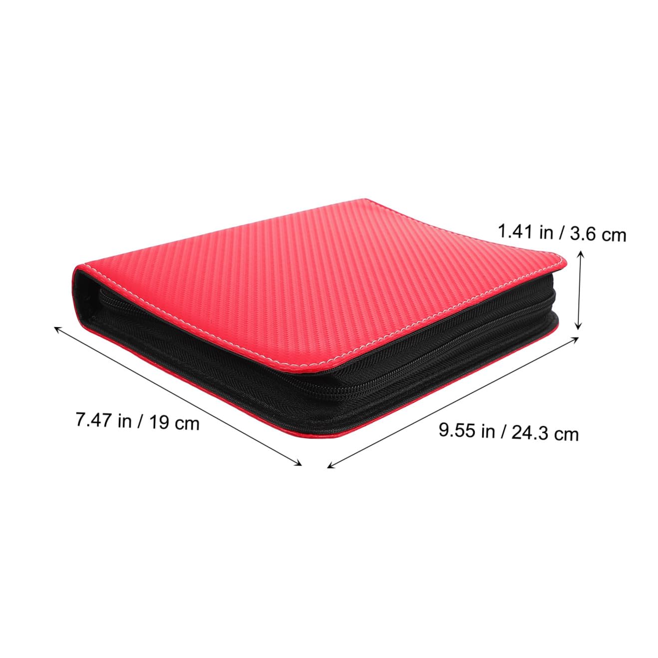 Álbum de Tarjetas Coleccionables Rojo de Pu con Bolsillos