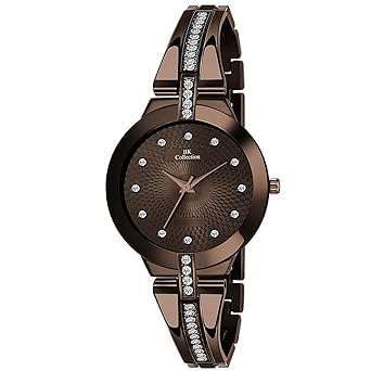 IIK Collection Analogue Round Studed Dial with Silver Bracelet Strap Girls & Womens Wrist Watch