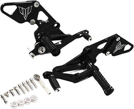 MT FZ 07 MT-07 FZ-07 Rearset Adjustable Footrest Footpeg Rear Set Compatible With MT07 FZ07 2013-2020 2014 2015 2016 2017 2018Black